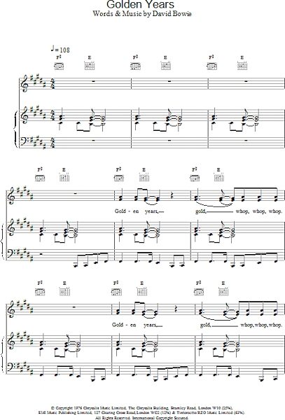 open zoom image for Golden Years - Piano/Vocal/Guitar, New, Main