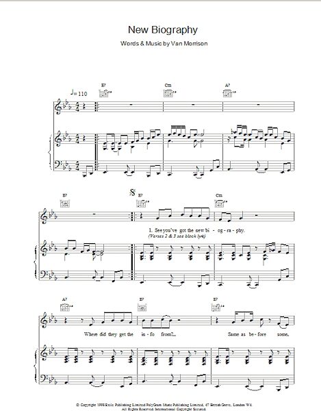 open zoom image for New Biography - Piano/Vocal/Guitar, New, Main