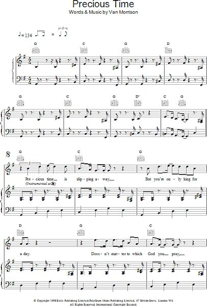 open zoom image for Precious Time - Piano/Vocal/Guitar, New, Main