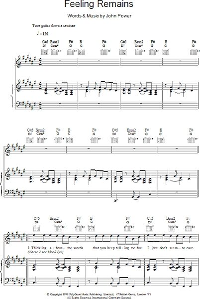 open zoom image for Feeling Remains - Piano/Vocal/Guitar, New, Main