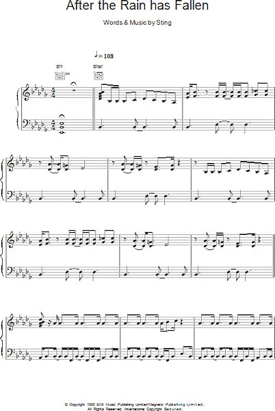 open zoom image for After The Rain Has Fallen - Piano/Vocal/Guitar, New, Main