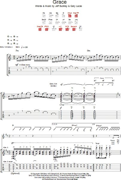 open zoom image for Grace - Guitar TAB, New, Main