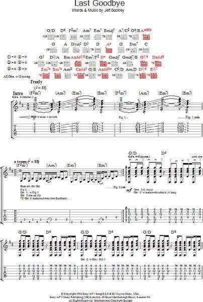 open zoom image for Last Goodbye - Guitar TAB, New, Main