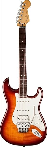 open zoom image for Fender Standard Stratocaster Plus Top, with Locking Tremolo and Rosewood Fingerboard, Tobacco Sunburst