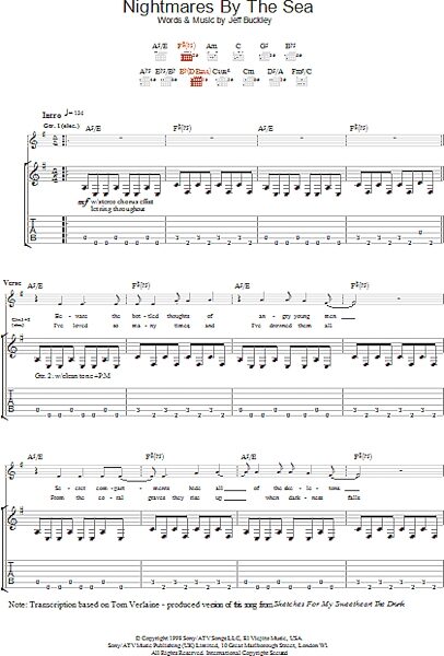 open zoom image for Nightmares By The Sea - Guitar TAB, New, Main