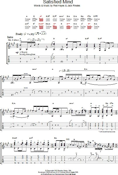 open zoom image for Satisfied Mind - Guitar TAB, New, Main