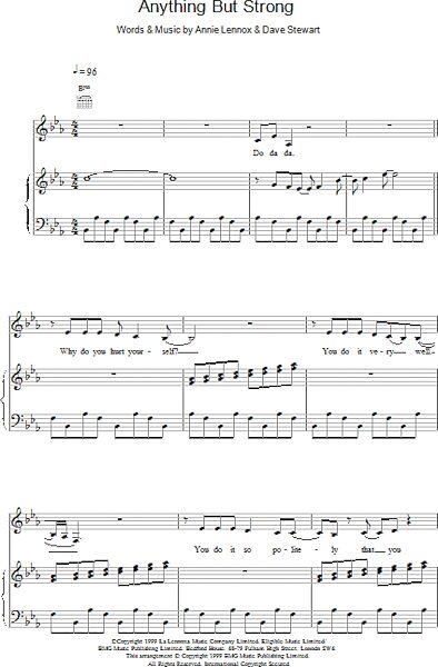 open zoom image for Anything But Strong - Piano/Vocal/Guitar, New, Main