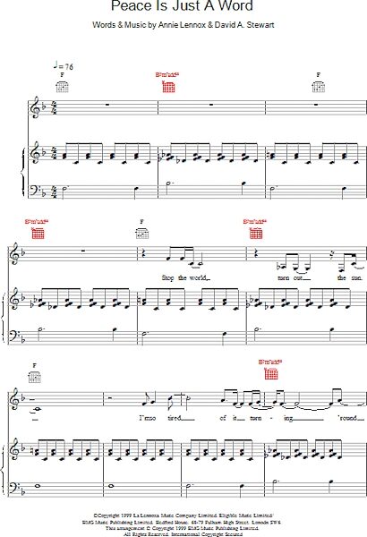 open zoom image for Peace Is Just A Word - Piano/Vocal/Guitar, New, Main