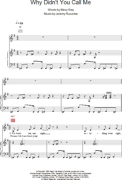 open zoom image for Why Didnt You Call Me - Piano/Vocal/Guitar, New, Main
