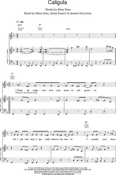 open zoom image for Caligula - Piano/Vocal/Guitar, New, Main