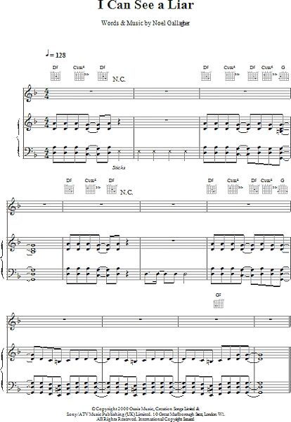 open zoom image for I Can See A Liar - Piano/Vocal/Guitar, New, Main
