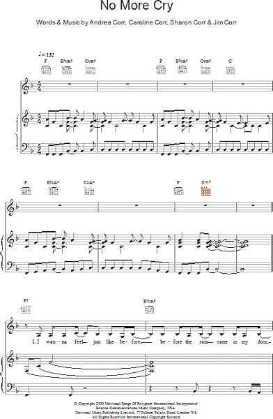 open zoom image for No More Cry - Piano/Vocal/Guitar, New, Main