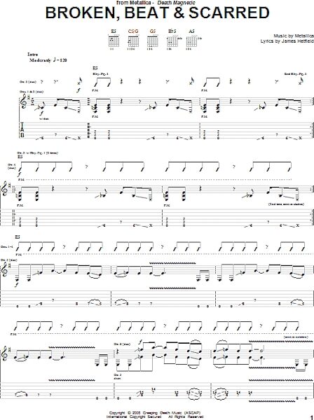 open zoom image for Broken, Beat & Scarred - Guitar TAB, New, Main