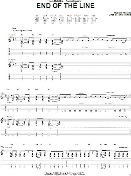 open zoom image for The End Of The Line - Guitar TAB, New, Main