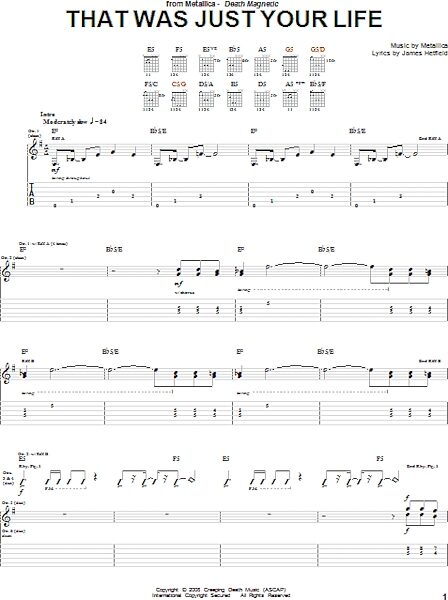 open zoom image for That Was Just Your Life - Guitar TAB, New, Main