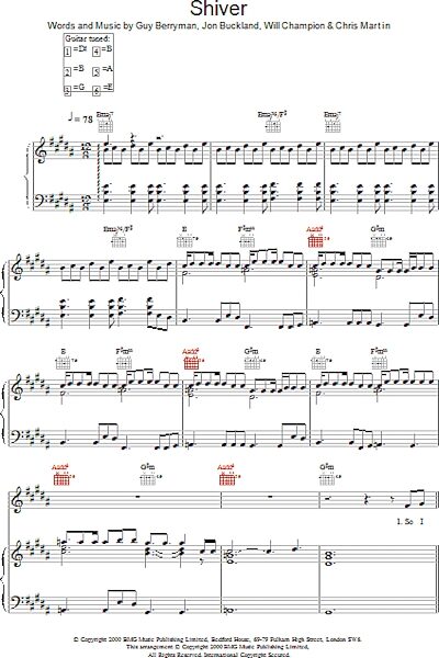 open zoom image for Shiver - Piano/Vocal/Guitar, New, Main