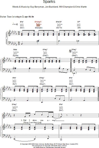 open zoom image for Sparks - Piano/Vocal/Guitar, New, Main