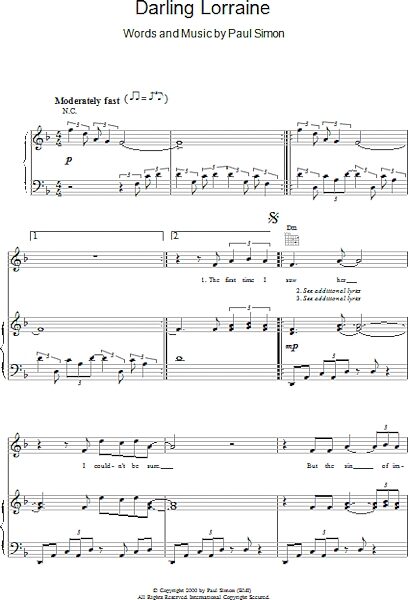 open zoom image for Darling Lorraine - Piano/Vocal/Guitar, New, Main