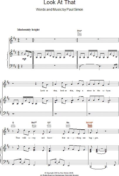 open zoom image for Look At That - Piano/Vocal/Guitar, New, Main