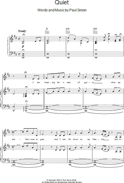 open zoom image for Quiet - Piano/Vocal/Guitar, New, Main