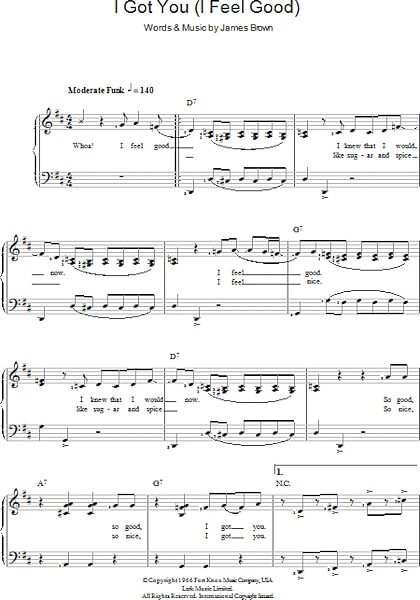 open zoom image for I Got You (I Feel Good) - Easy Piano, New, Main