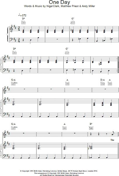 open zoom image for One Day - Piano/Vocal/Guitar, New, Main