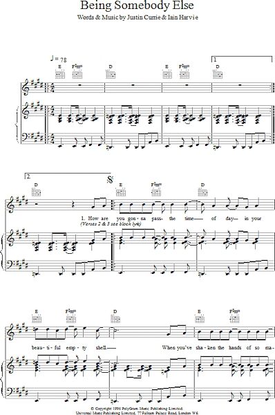 open zoom image for Being Somebody Else - Piano/Vocal/Guitar, New, Main