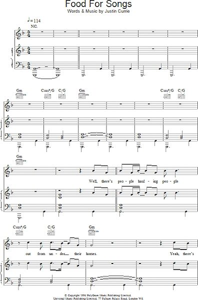 open zoom image for Food For Songs - Piano/Vocal/Guitar, New, Main