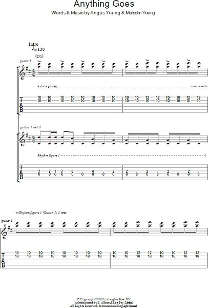 open zoom image for Anything Goes - Guitar TAB, New, Main