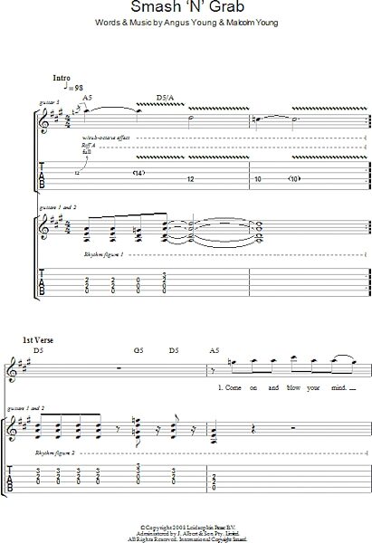 open zoom image for Smash 'N' Grab - Guitar TAB, New, Main