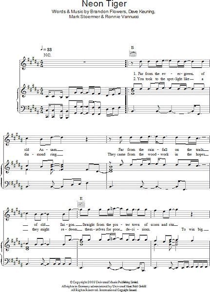 open zoom image for Neon Tiger - Piano/Vocal/Guitar, New, Main
