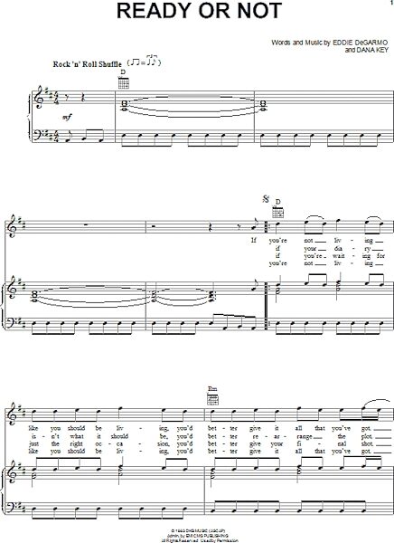 open zoom image for Ready Or Not - Piano/Vocal/Guitar, New, Main
