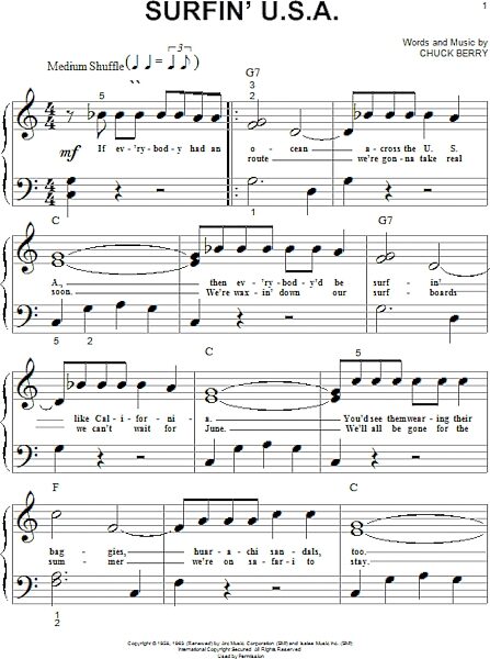 open zoom image for Surfin' U.S.A. - Big Note Piano, New, Main