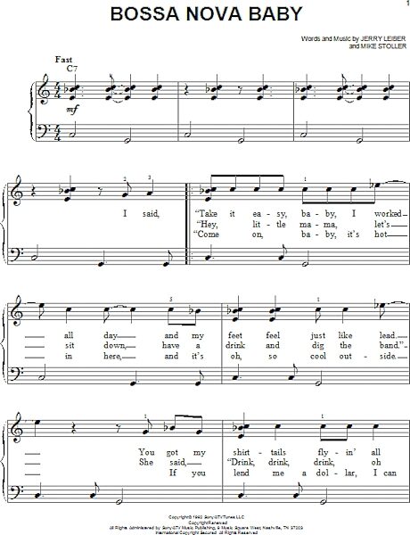 open zoom image for Bossa Nova Baby - Easy Piano, New, Main