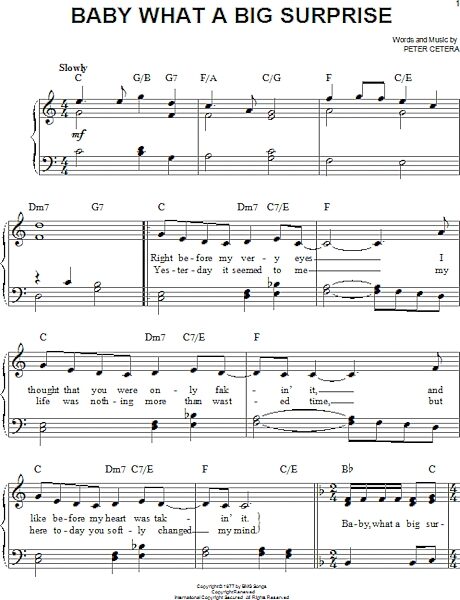 open zoom image for Baby What A Big Surprise - Easy Piano, New, Main