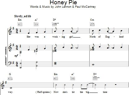 open zoom image for Honey Pie - Piano/Vocal/Guitar, New, Main