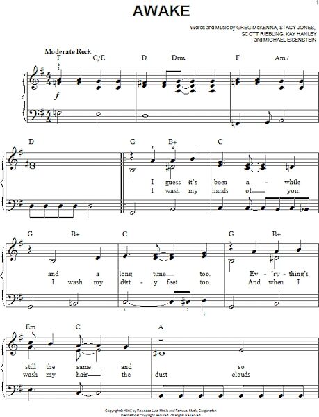 open zoom image for Awake - Easy Piano, New, Main