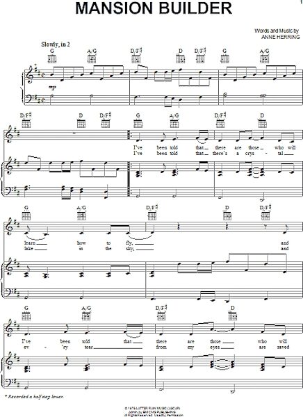 open zoom image for Mansion Builder - Piano/Vocal/Guitar, New, Main