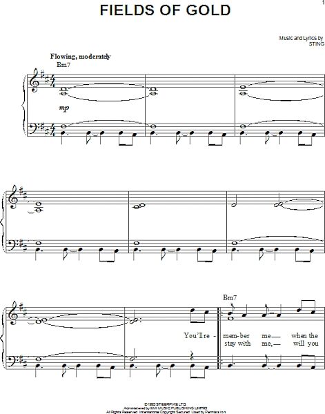 open zoom image for Fields Of Gold - Easy Piano, New, Main