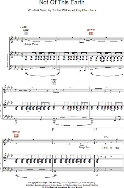 open zoom image for Not Of This Earth - Piano/Vocal/Guitar, New, Main