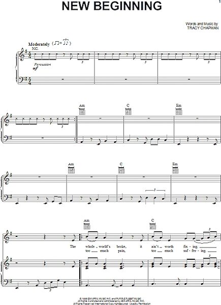 open zoom image for New Beginning - Piano/Vocal/Guitar, New, Main