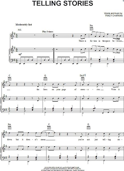 open zoom image for Telling Stories - Piano/Vocal/Guitar, New, Main