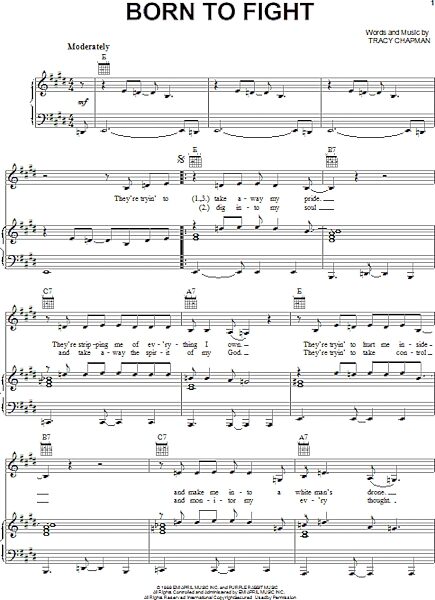 open zoom image for Born To Fight - Piano/Vocal/Guitar, New, Main