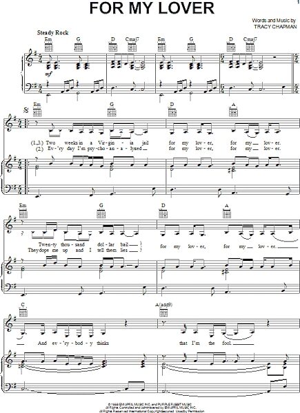 open zoom image for For My Lover - Piano/Vocal/Guitar, New, Main