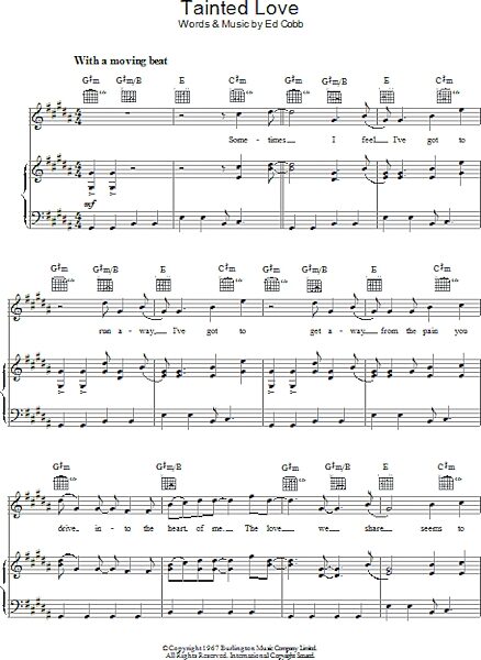 open zoom image for Tainted Love - Piano/Vocal/Guitar, New, Main