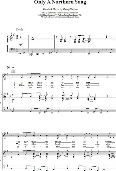 open zoom image for Only A Northern Song - Piano/Vocal/Guitar, New, Main