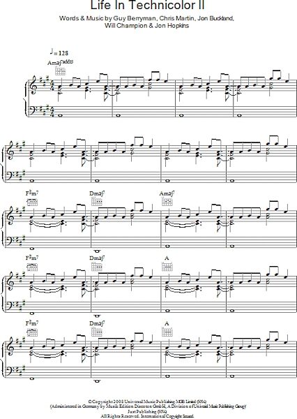 open zoom image for Life In Technicolor II - Piano/Vocal/Guitar, New, Main