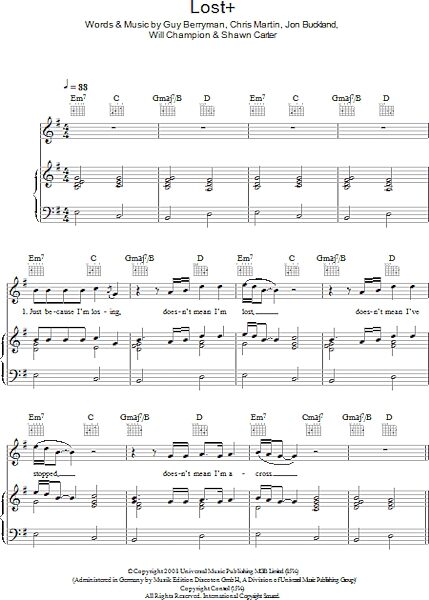 open zoom image for Lost+ - Piano/Vocal/Guitar, New, Main