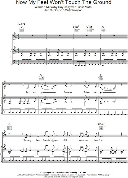 open zoom image for Now My Feet Won't Touch The Ground - Piano/Vocal/Guitar, New, Main