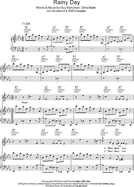 open zoom image for Rainy Day - Piano/Vocal/Guitar, New, Main